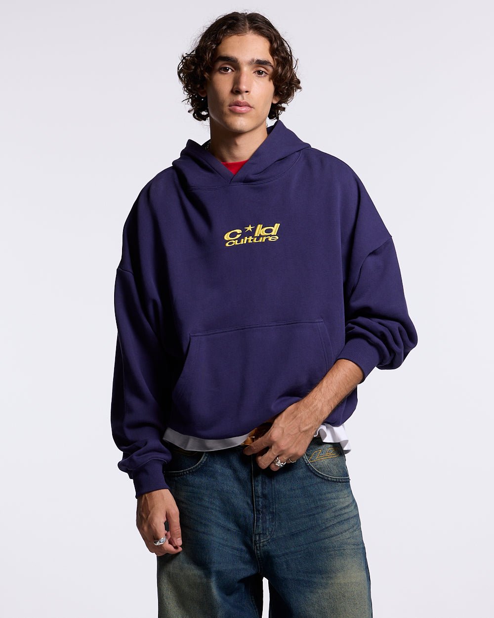 HOODIE FRÍO ICONICO AZUL MARINO