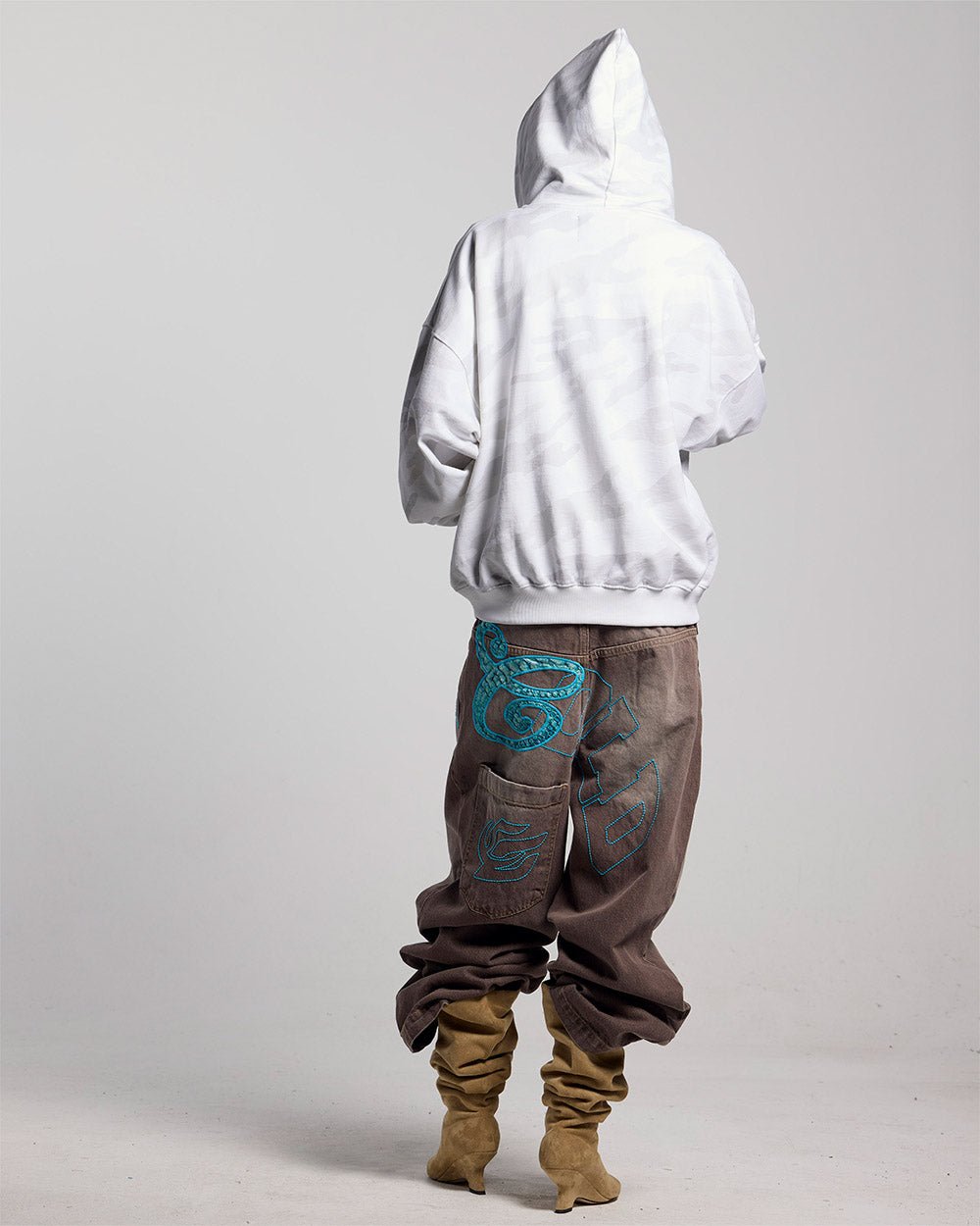 CAMO ZIP HOODIE GRIS