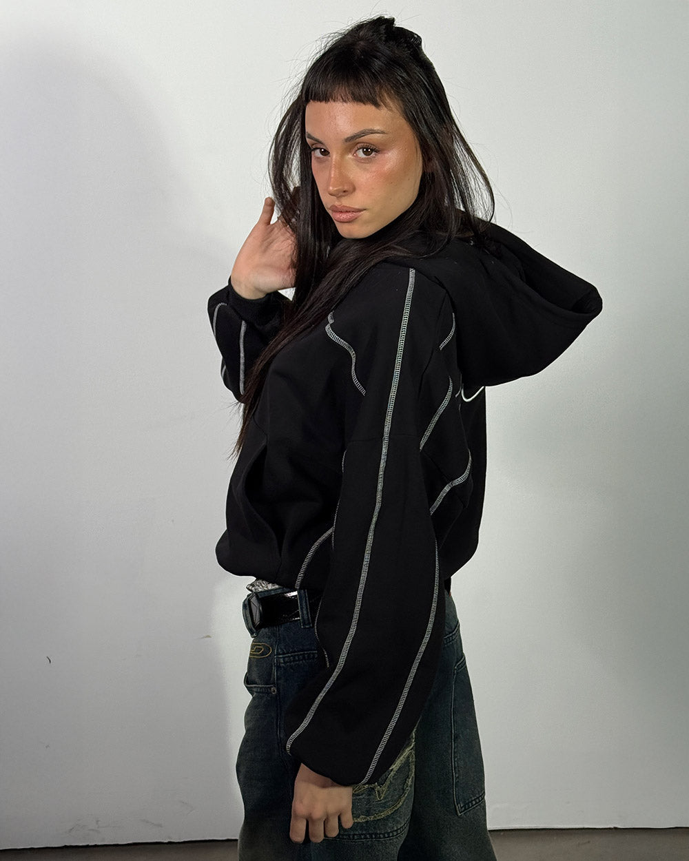 HOODIE ROLLER NEGRO