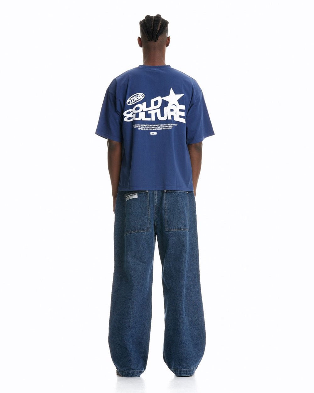 CAMISETA DOWN TO LUCK AZUL BRILLANTE