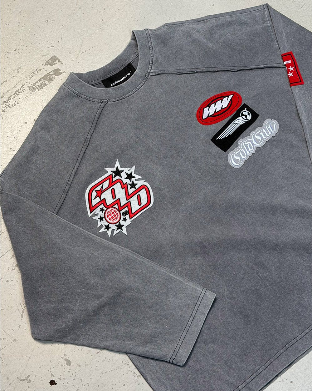 CAMISETA LARGA GRIS CLARO